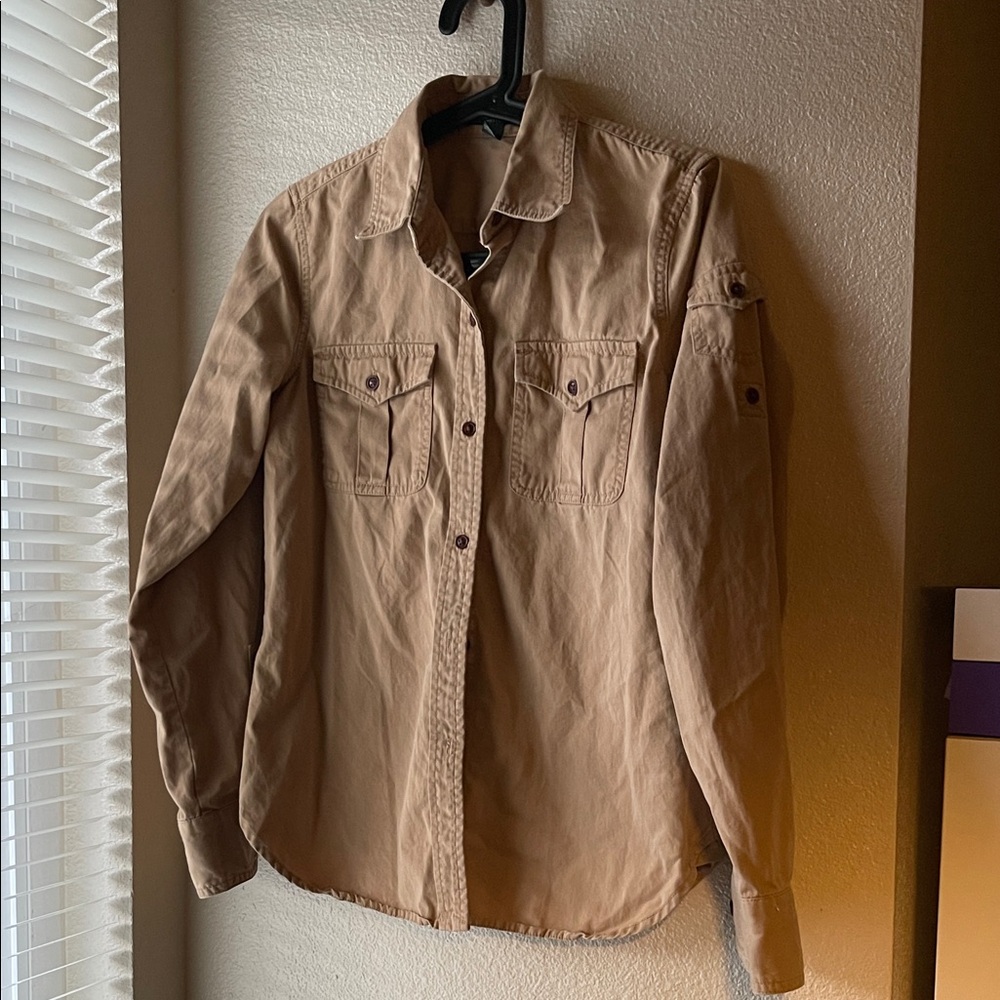 Lauren Ralph Lauren Tan Button Down Shirt